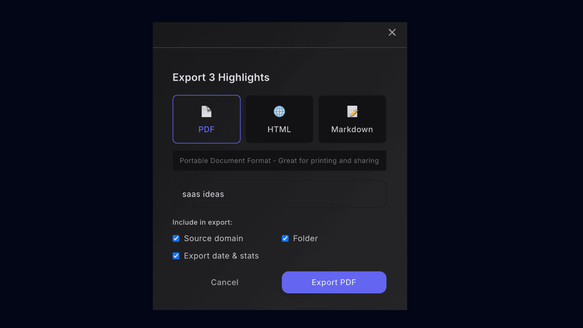 Export Your Knowledge