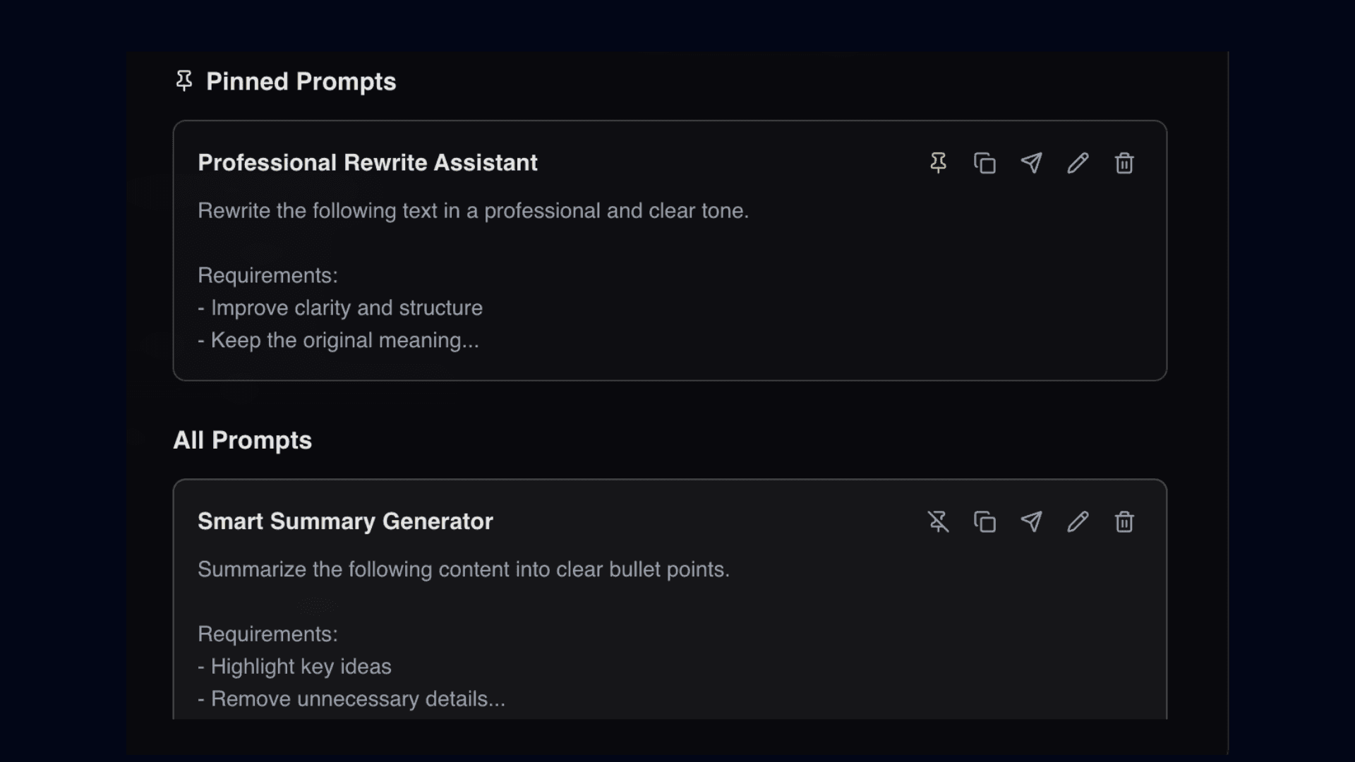 Seamless Prompt Management